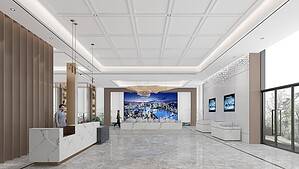 日照高新区展示中心接待前区效果图