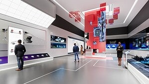 AAMI科技馆中央装置与产品展台效果图