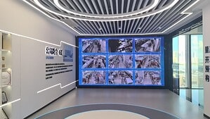 欧菲光企业展厅多屏信息墙现场
