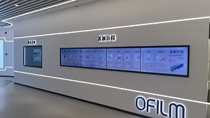 欧菲光企业展厅发展历程墙
