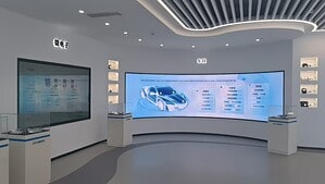 欧菲光展厅汽车主题屏幕与产品展台